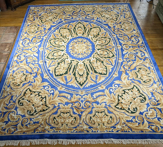 9'x12' Pure Silk Handmade Modern Oriental Rug